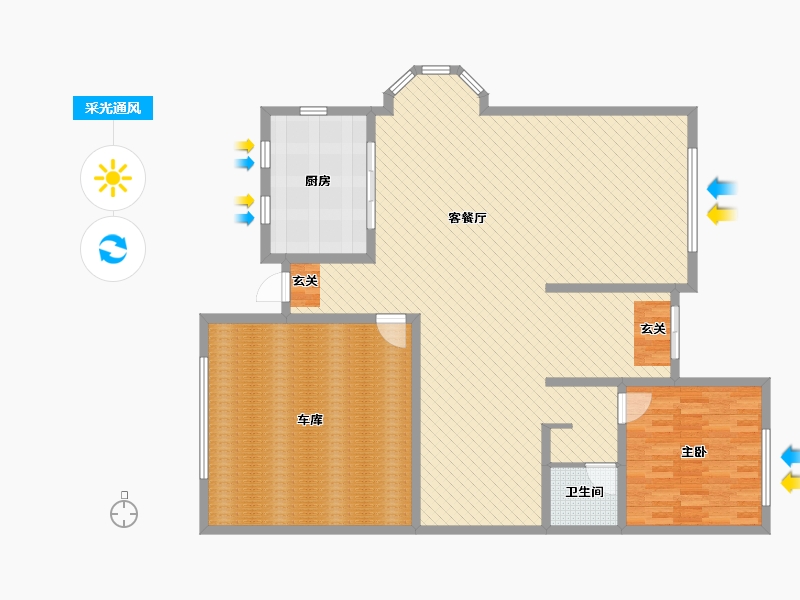 河北省-唐山市-龙山帝景-153.30-户型库-采光通风