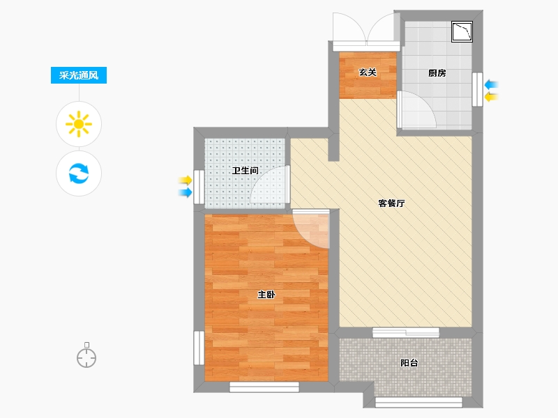 福建省-福州市-罗源湾滨海新城-39.77-户型库-采光通风