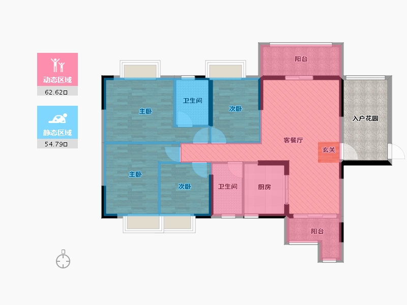 广东省-河源市-龙川花园-114.99-户型库-动静分区