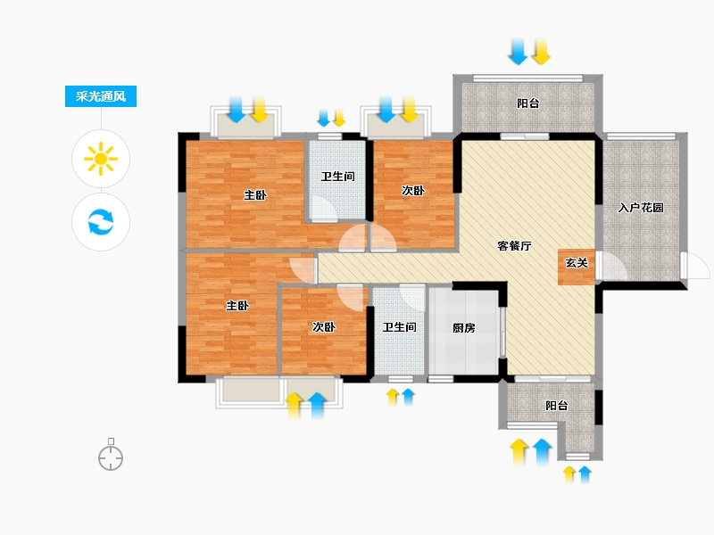 广东省-河源市-龙川花园-114.99-户型库-采光通风