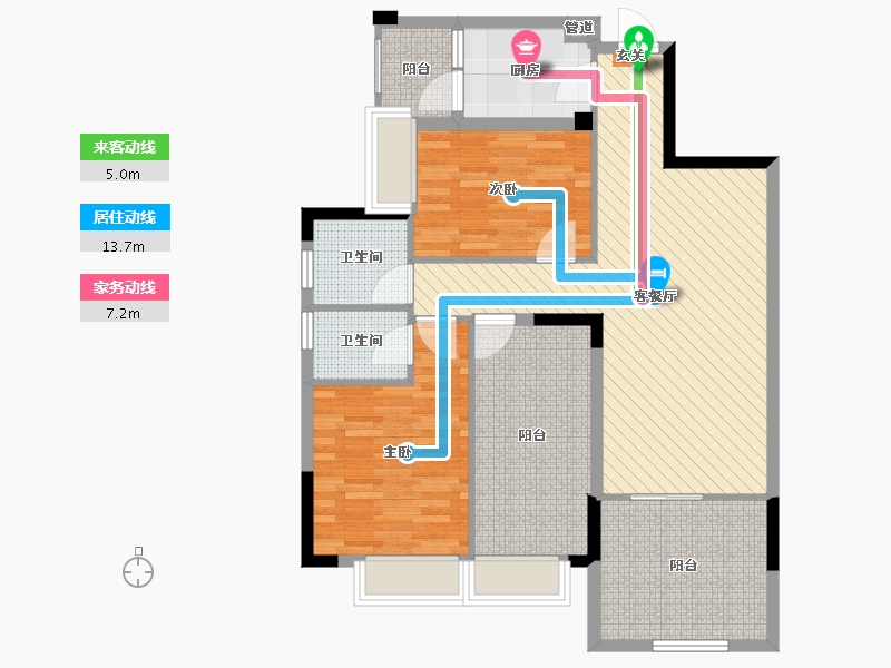 广东省-江门市-君悦雅轩-93.61-户型库-动静线