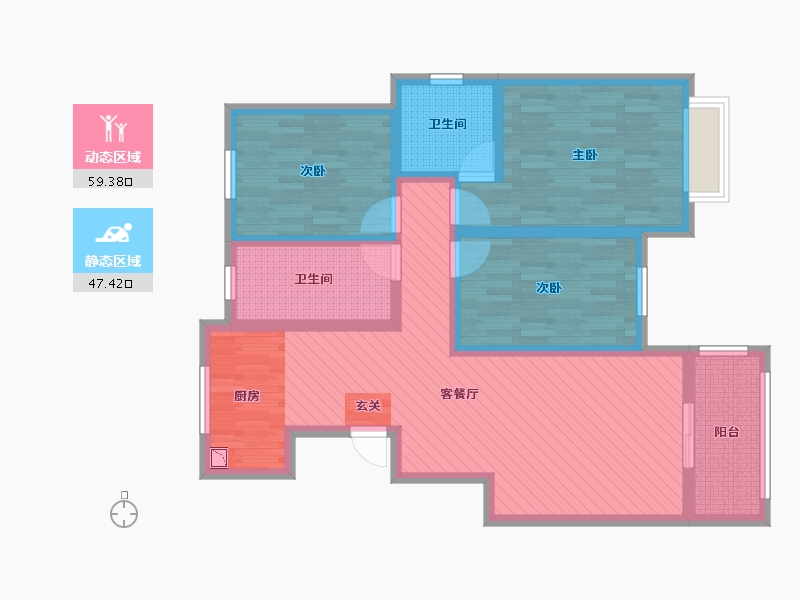 河南省-周口市-居安城市花园-92.78-户型库-动静分区