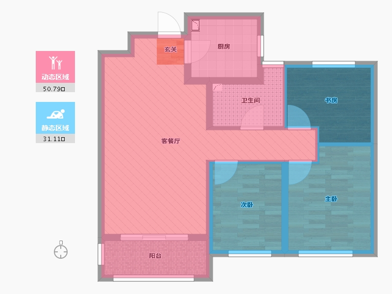 山东省-济宁市-绿地国际城-71.62-户型库-动静分区