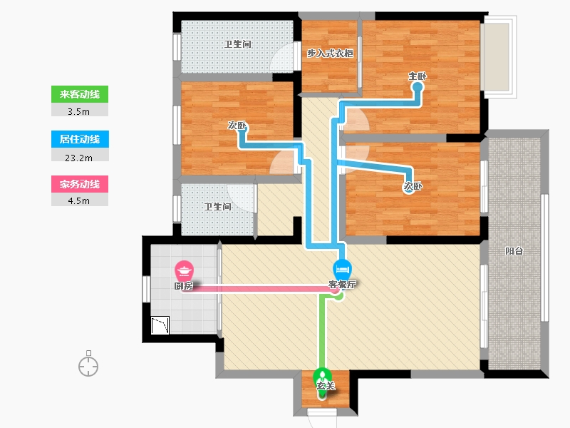 江苏省-镇江市-新城吾悦广场-99.29-户型库-动静线