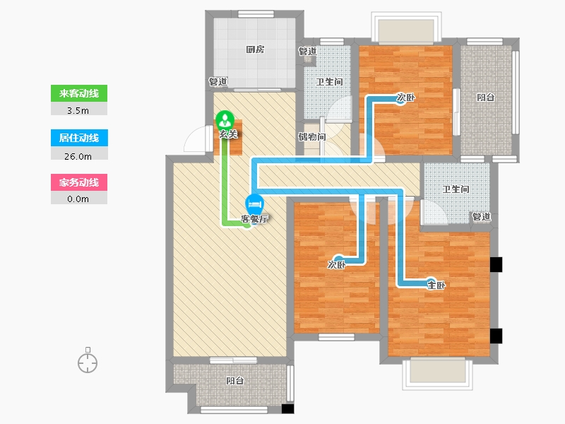 江苏省-盐城市-鸿基豪庭-97.63-户型库-动静线