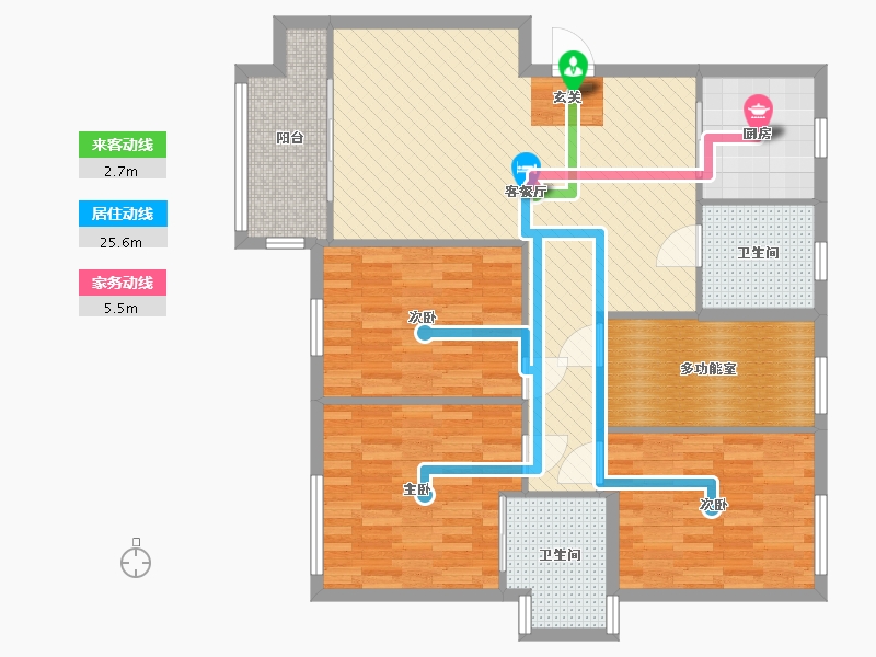 浙江省-湖州市-凤凰水岸-109.50-户型库-动静线