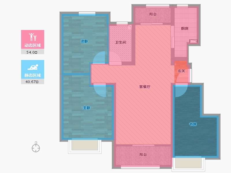 山东省-济南市-中海国际社区-82.81-户型库-动静分区