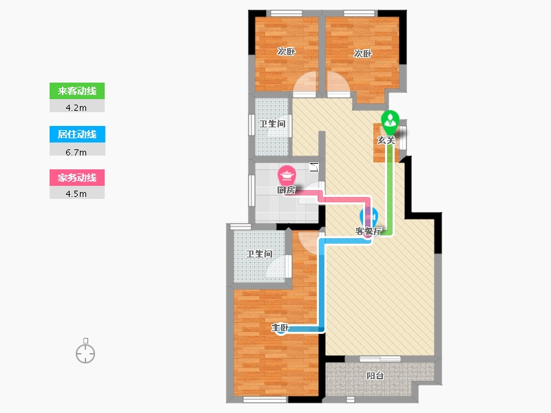 河南省-郑州市-正弘澜庭叙-80.47-户型库-动静线