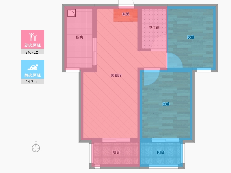 河南省-郑州市-亚星锦绣山河玉福园-52.00-户型库-动静分区