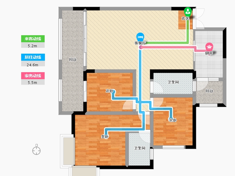 贵州省-遵义市-仁怀市岭秀美宅-104.30-户型库-动静线