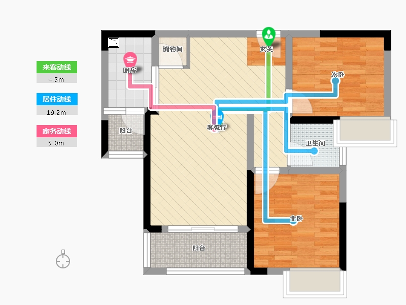 贵州省-贵阳市-云城苑-60.54-户型库-动静线