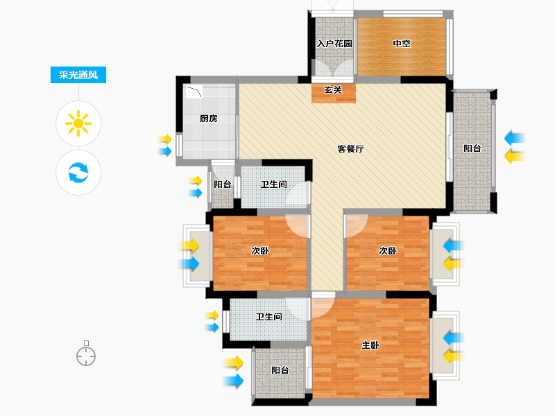 贵州省-遵义市-英伦国际-100.72-户型库-采光通风