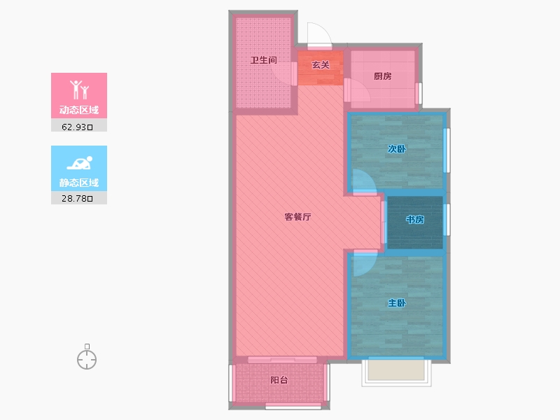 山西省-太原市-新城学府苑-80.00-户型库-动静分区