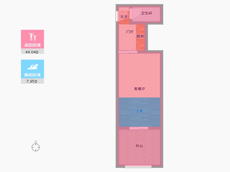 上海-上海市-陪读小蜗居-37.91-户型库-动静分区