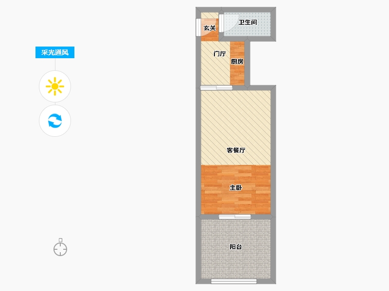 上海-上海市-陪读小蜗居-37.91-户型库-采光通风