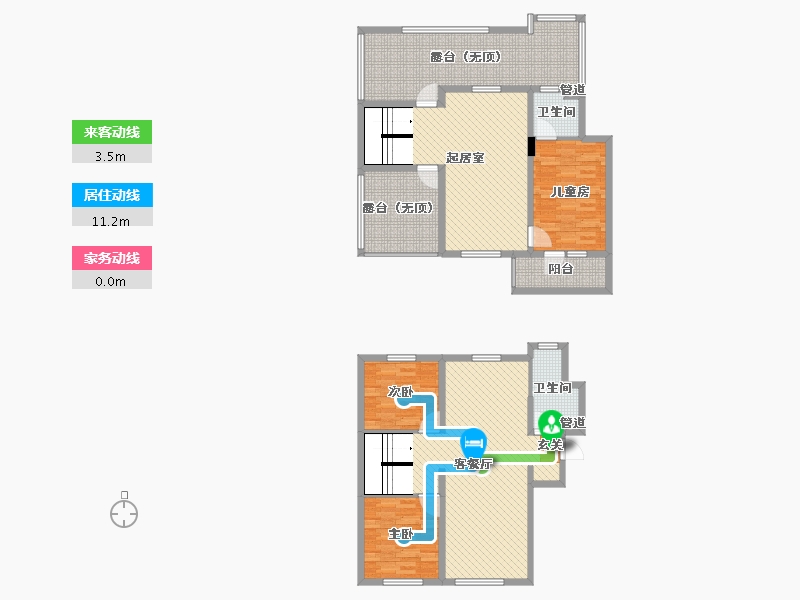 辽宁省-大连市-亿达第一郡-146.44-户型库-动静线