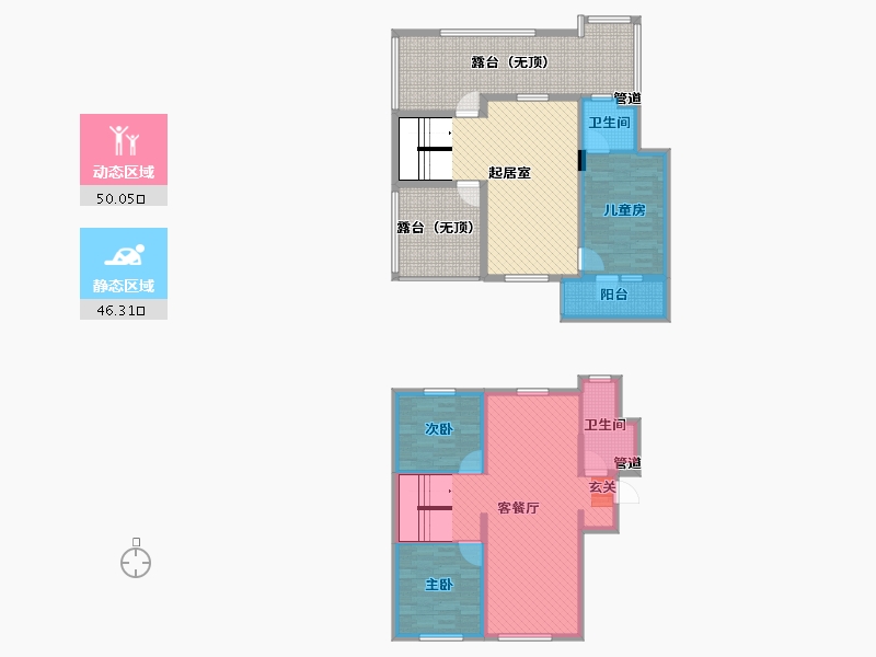 辽宁省-大连市-亿达第一郡-146.44-户型库-动静分区