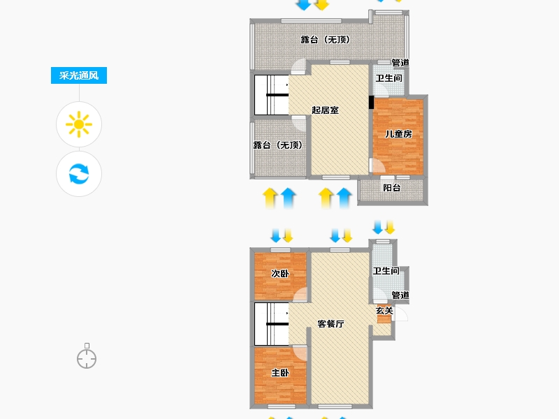 辽宁省-大连市-亿达第一郡-146.44-户型库-采光通风