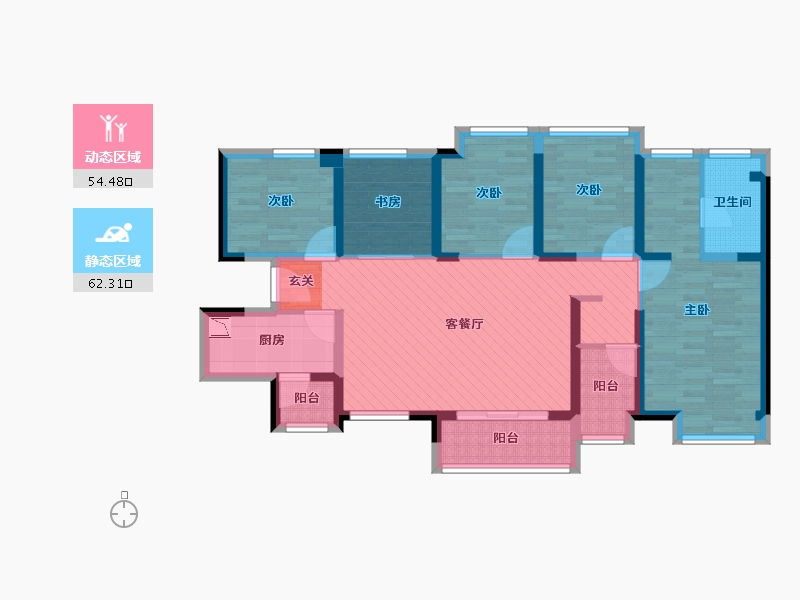 广东省-深圳市-壹成中心-100.76-户型库-动静分区