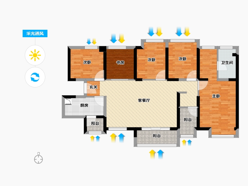 广东省-深圳市-壹成中心-100.76-户型库-采光通风