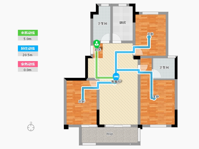 江苏省-南通市-海州阳光城-100.03-户型库-动静线