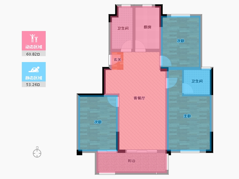 江苏省-南通市-海州阳光城-100.03-户型库-动静分区