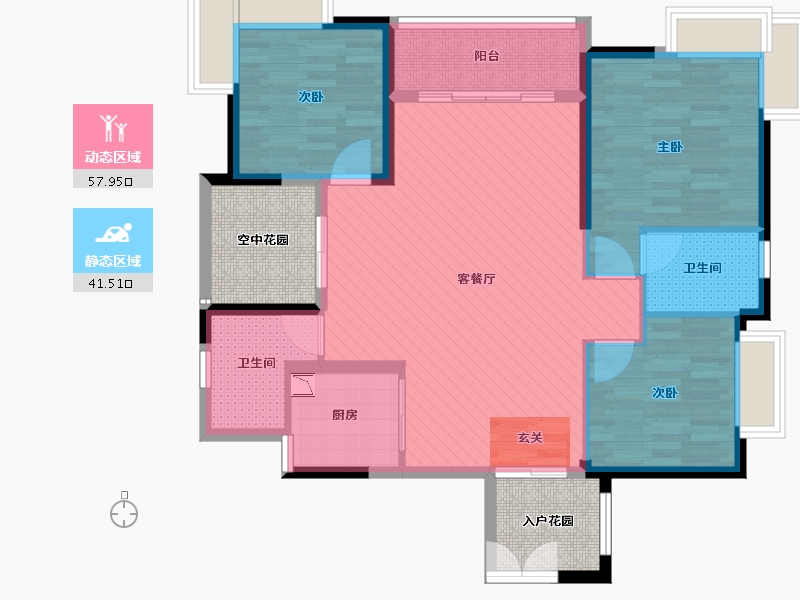 广东省-深圳市-山海韵-98.41-户型库-动静分区