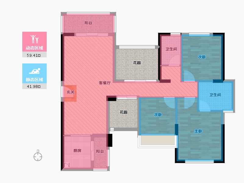 广东省-惠州市-江湾一品-101.33-户型库-动静分区