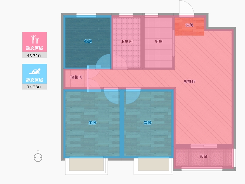 山东省-济南市-财富一号-72.15-户型库-动静分区