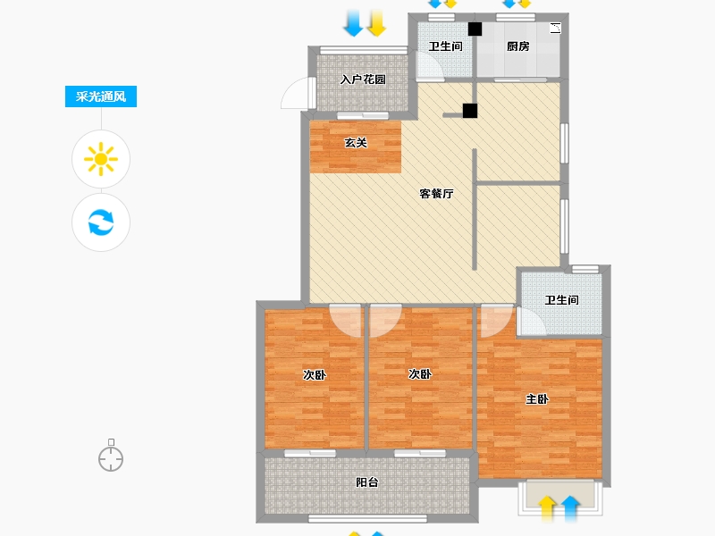 福建省-三明市-上河国际-110.40-户型库-采光通风