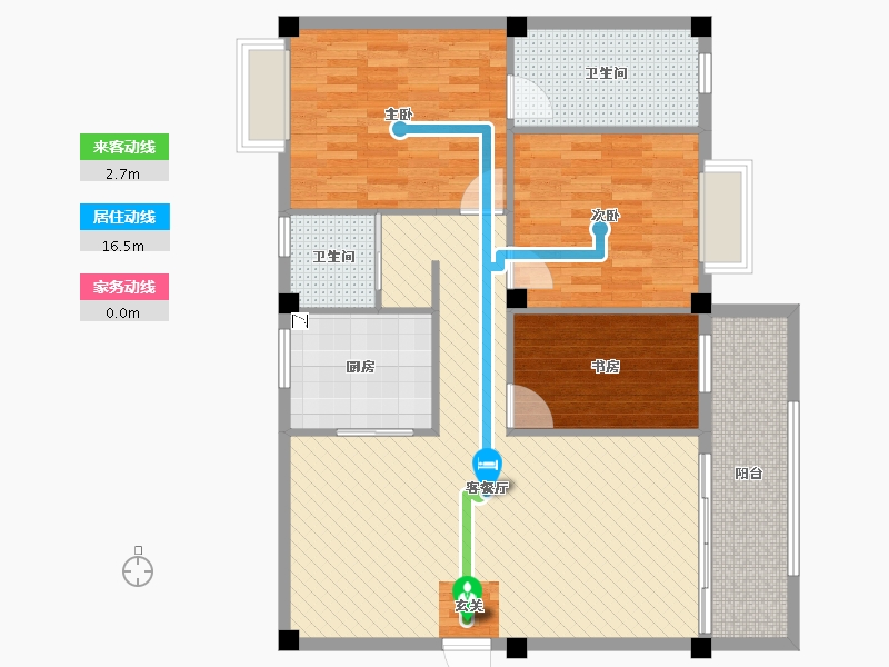 云南省-昆明市-万城.幸福里-105.17-户型库-动静线