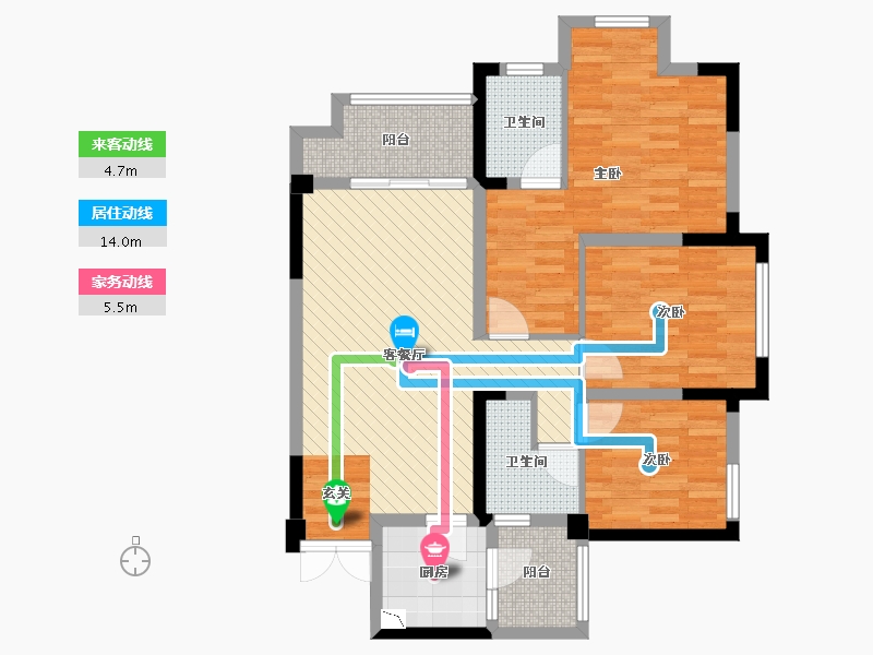 四川省-巴中市-置信・逸都花园-89.74-户型库-动静线