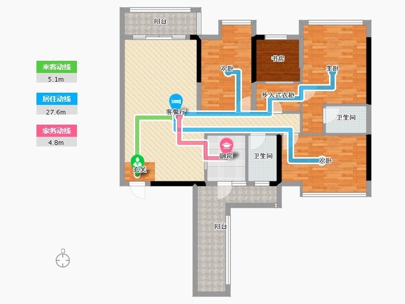 广西壮族自治区-贵港市-翰林世家二期-119.47-户型库-动静线