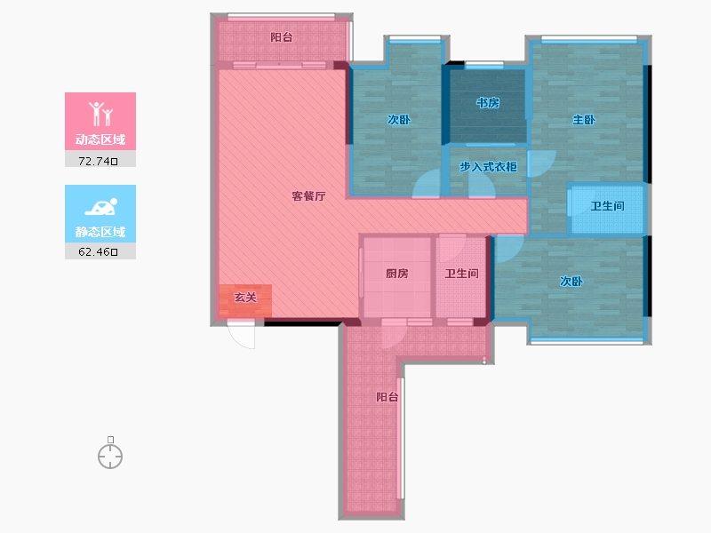 广西壮族自治区-贵港市-翰林世家二期-119.47-户型库-动静分区