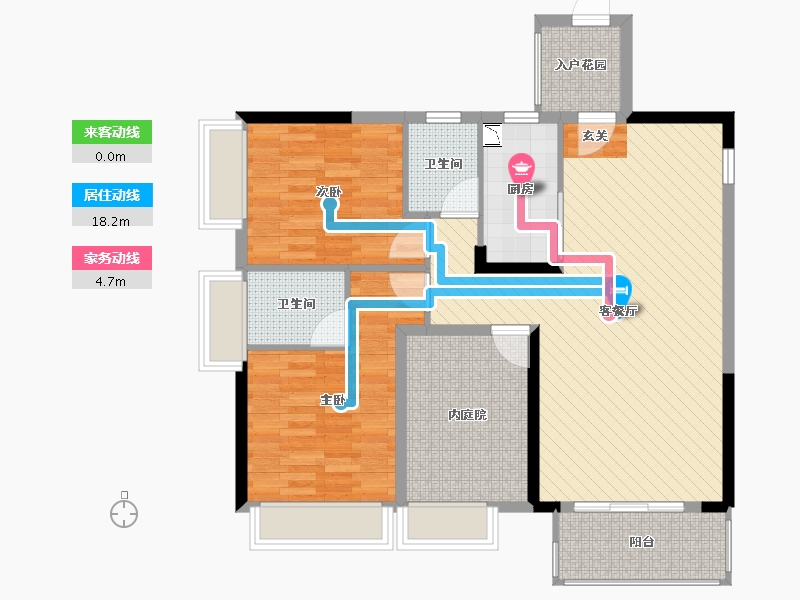 广东省-江门市-益丞富隆居-95.86-户型库-动静线