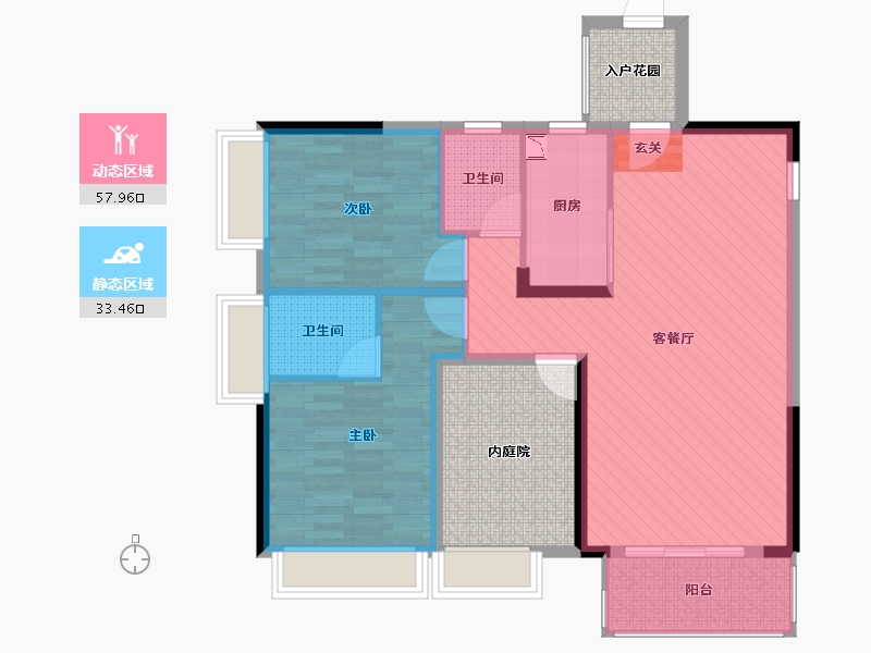 广东省-江门市-益丞富隆居-95.86-户型库-动静分区