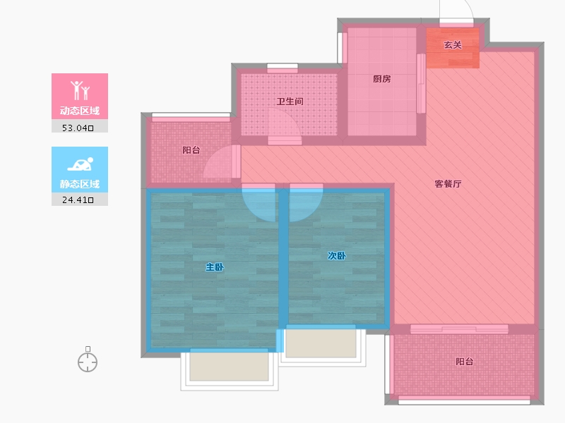 安徽省-亳州市-鸿业又一城-66.17-户型库-动静分区