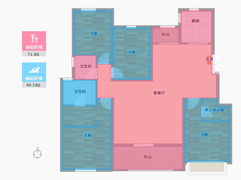 浙江省-台州市-朗城公馆-122.57-户型库-动静分区