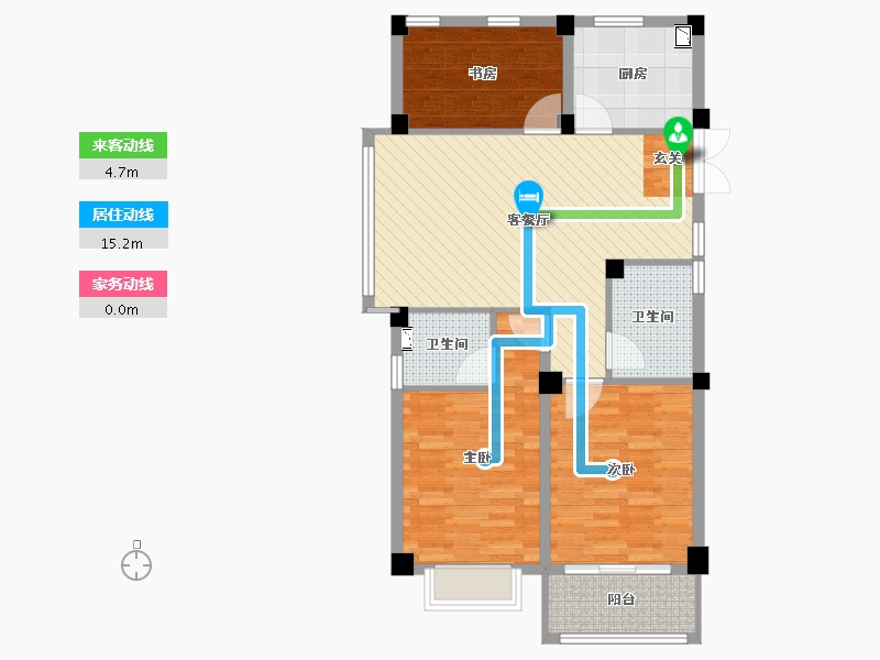 浙江省-嘉兴市-名都佳苑-89.00-户型库-动静线