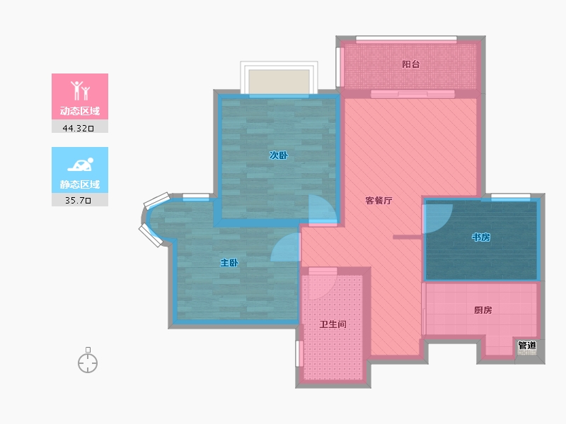 贵州省-贵阳市-大上海商贸城-69.72-户型库-动静分区