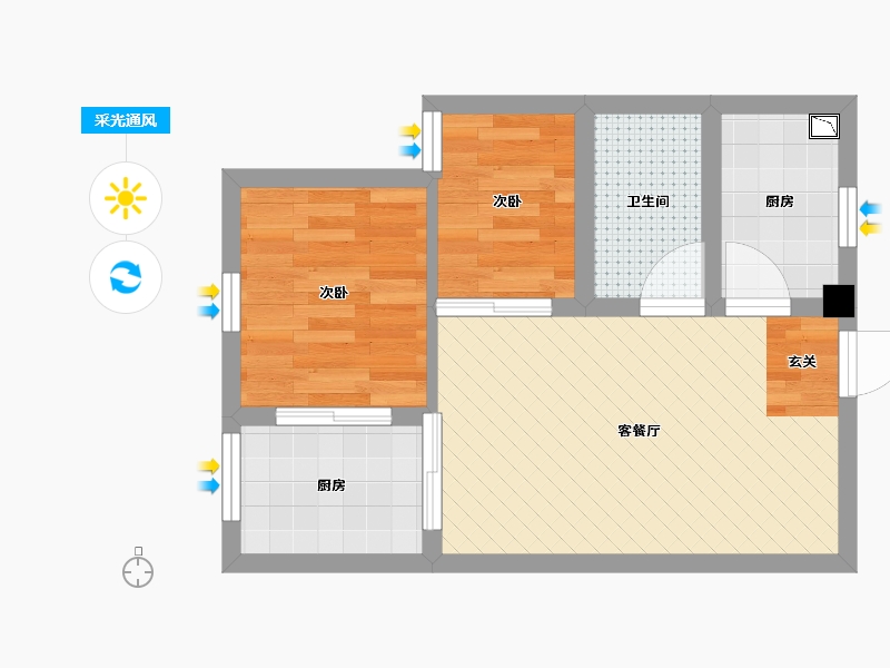 湖北省-武汉市-丰华园-39.82-户型库-采光通风