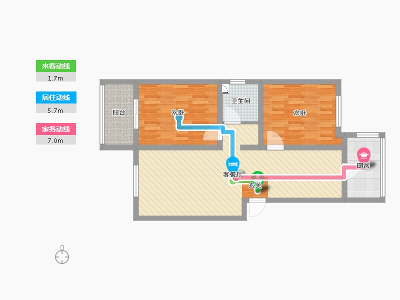 山西省-太原市-锦绣苑-70.37-户型库-动静线