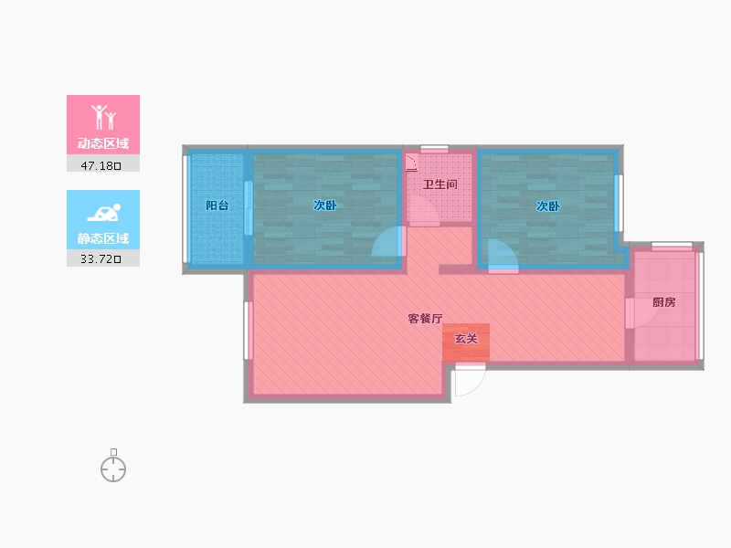 山西省-太原市-锦绣苑-70.37-户型库-动静分区