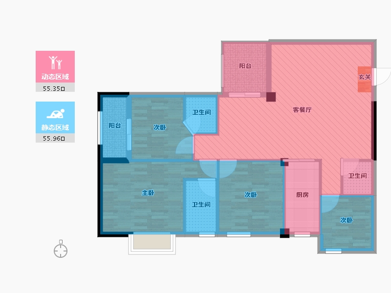 广东省-揭阳市-河婆新城-99.66-户型库-动静分区