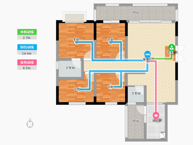 贵州省-遵义市-仁怀市岭秀美宅-98.28-户型库-动静线