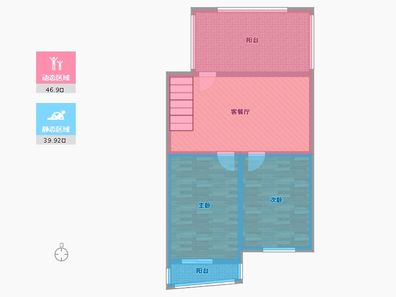 江苏省-无锡市-竹苑新村-77.03-户型库-动静分区