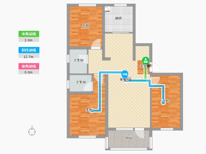 山西省-大同市-大同绿地世纪城-90.63-户型库-动静线