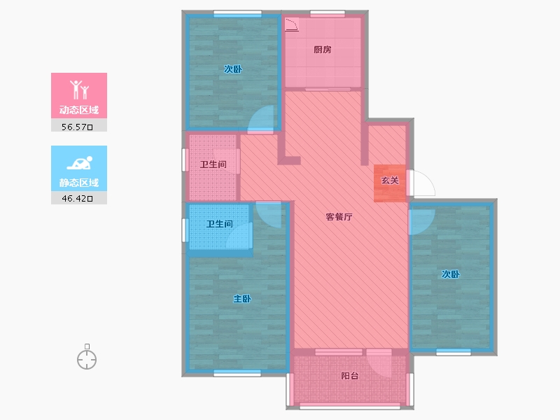 山西省-大同市-大同绿地世纪城-90.63-户型库-动静分区