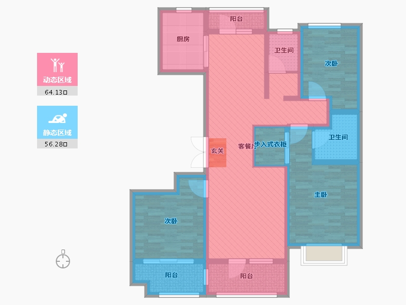 山东省-枣庄市-澜悦龙城-103.33-户型库-动静分区