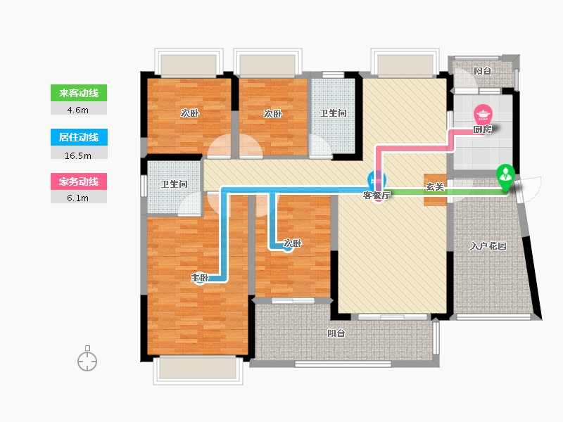 湖南省-邵阳市-中驰第一城-122.67-户型库-动静线